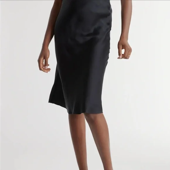 Quince 100% Washable Silk Midi Skirt - Picture 2 of 5